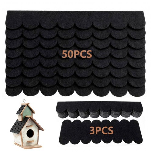 Black felt roof shingles pack - black,