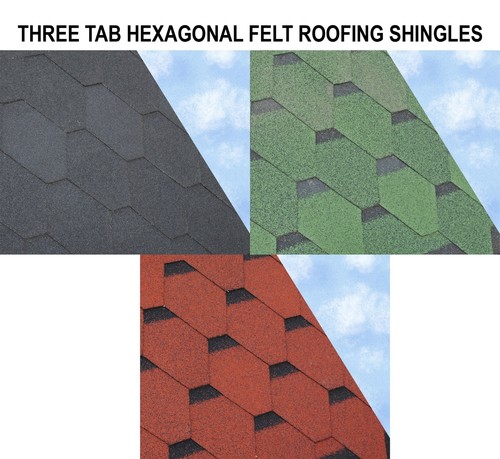 Hexagonal felt shingles - shingles,